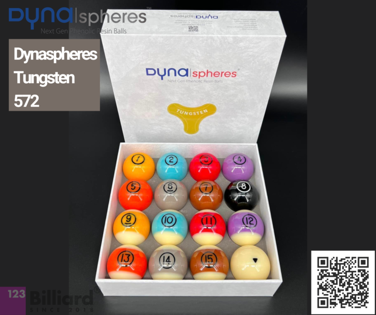 Set 15 Palle Da Biliardo Americano Dinaspheres Prime Litio 572 – Resina Dynaphex, Diametro 57,2 Mm, Peso 1699 G, Durezza 40 Rockwell